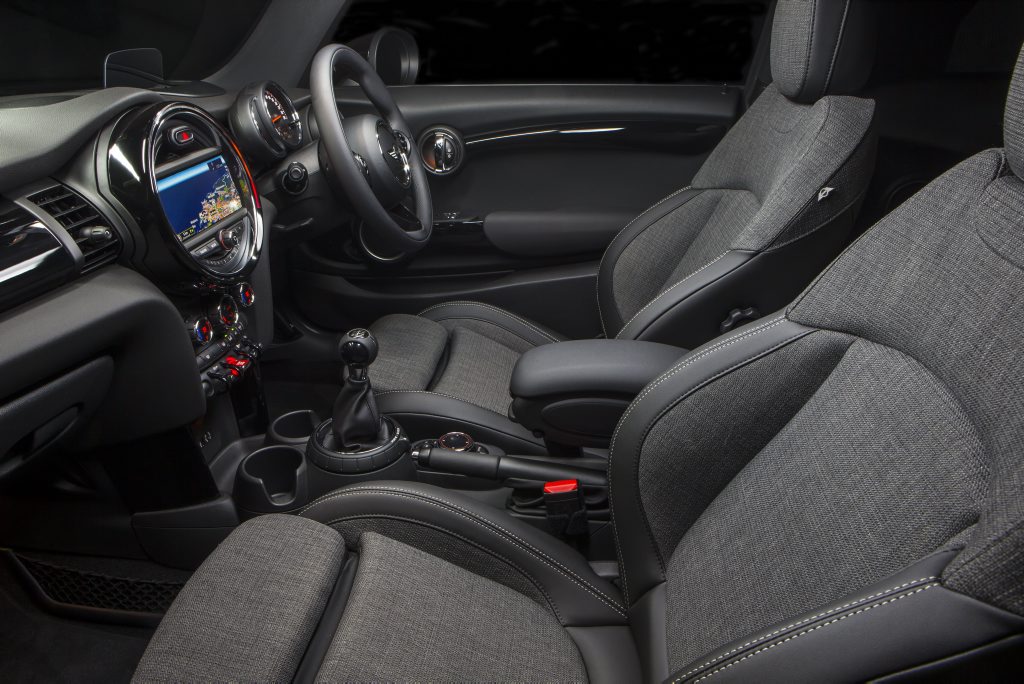 Inside the Mini Cooper S. Inside the Mini Cooper S.